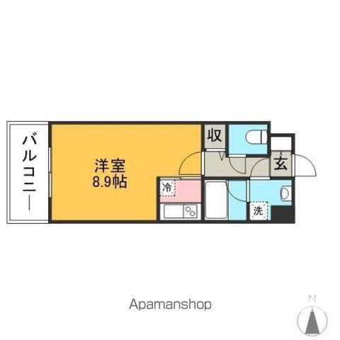 WAKO大手門(1K/10階)の間取り写真