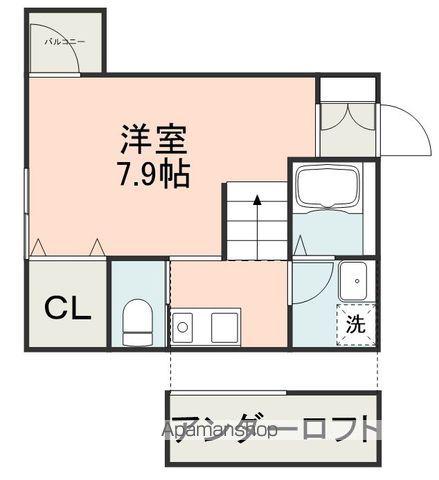 ウェルフォアティサン(ワンルーム/2階)の間取り写真