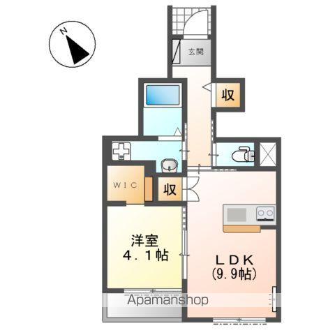 レジデンス麦(1LDK/1階)の間取り写真