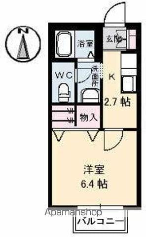 サンフラワーハイツ(1K/1階)の間取り写真
