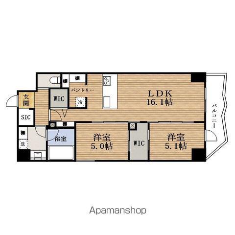 COMFORIA LIV 谷町4丁目(2LDK/6階)の間取り写真