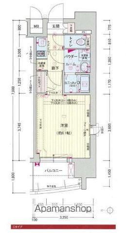 プレサンス栄モード(1K/14階)の間取り写真