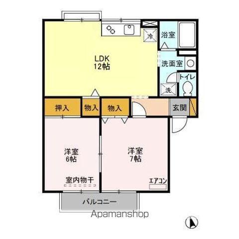 エクセルSAITAⅡ(3DK/2階)の間取り写真