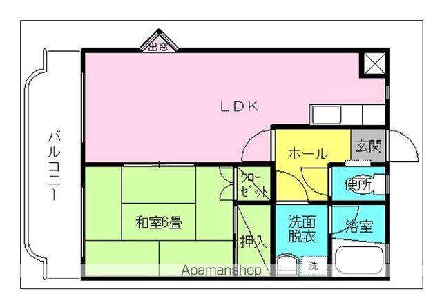 パールドミール(1LDK/3階)の間取り写真