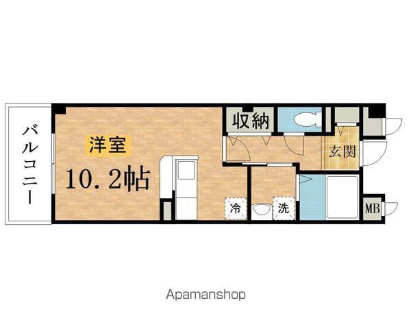 ソレアードボニート(1K/2階)の間取り写真