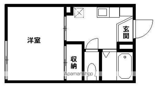 シャンポール・トヨ(1K/2階)の間取り写真
