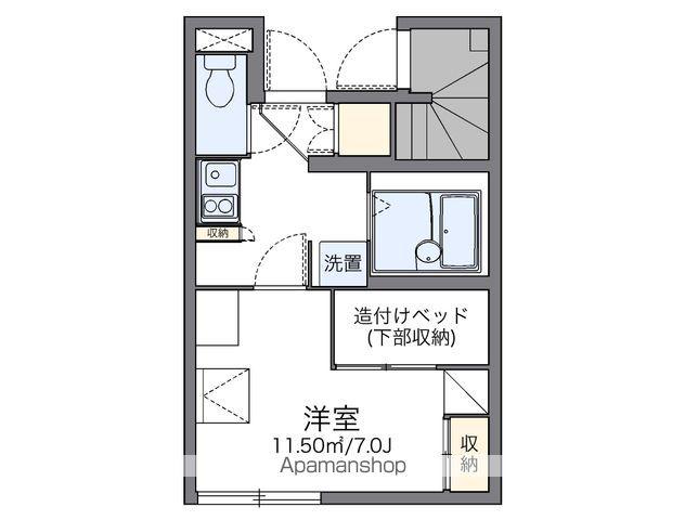 レオパレスリバティ(1K/1階)の間取り写真