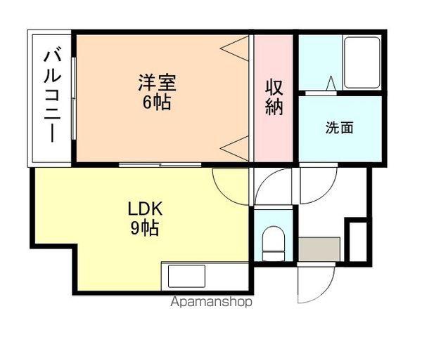セレブらん村伊10(1LDK/1階)の間取り写真