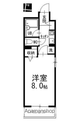 ハイネス修芳(1K/6階)の間取り写真