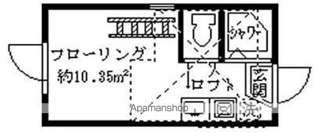 フェリスノーブル(ワンルーム/2階)の間取り写真