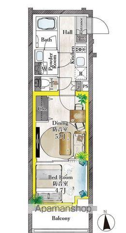 プラネソシエプラス桜台(1DK/3階)の間取り写真