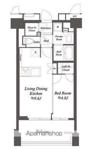 プライマル練馬豊島園(1LDK/5階)の間取り写真