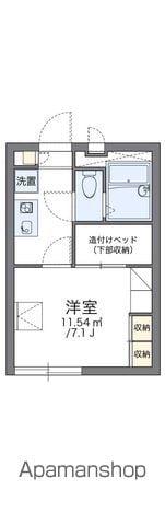 レオパレスGⅡ(1K/1階)の間取り写真
