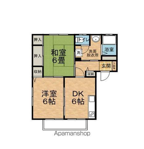 フレグランス翔武(2DK/2階)の間取り写真