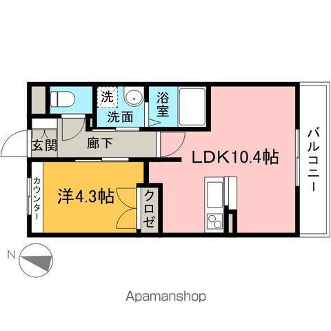 グランディールAOKI(1LDK/1階)の間取り写真