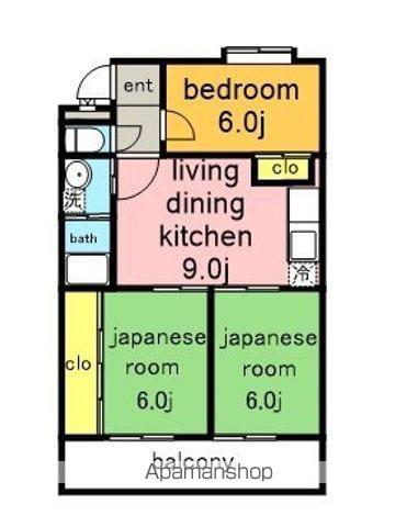 メルローズ(3DK/3階)の間取り写真