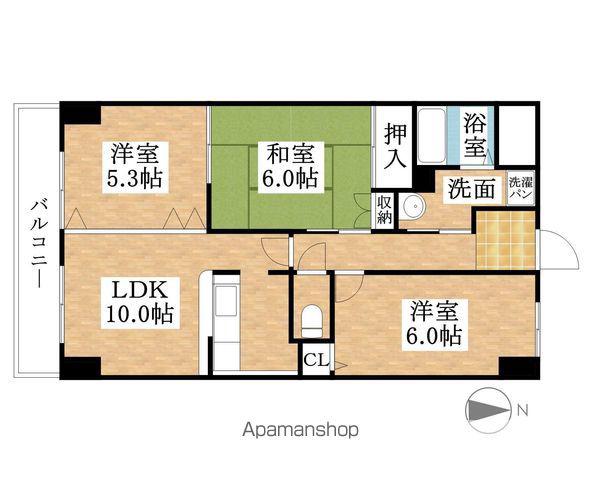 メーティス(3LDK/2階)の間取り写真