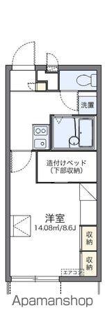 レオパレスフルール(1K/1階)の間取り写真
