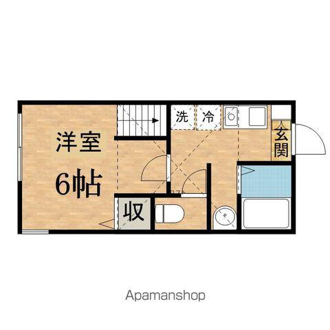 ショコラハウゼ(1K/1階)の間取り写真