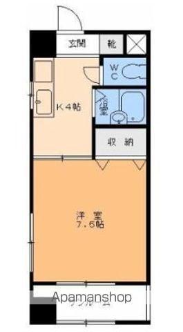 れぐるす東雲(1K/1階)の間取り写真