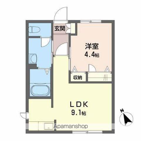 ラフィーネみま A棟(1LDK/1階)の間取り写真