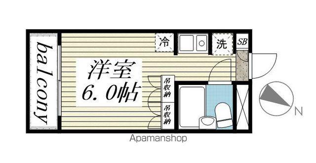 トップ行徳第5(1K/2階)の間取り写真
