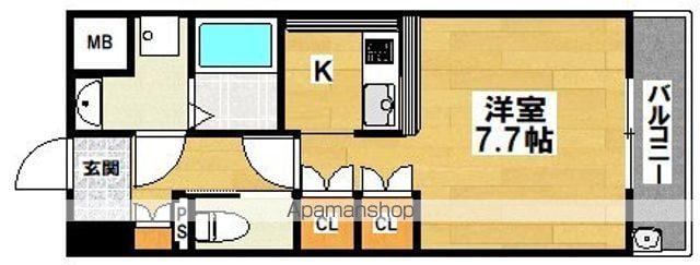 ARCO ROSA(1K/6階)の間取り写真
