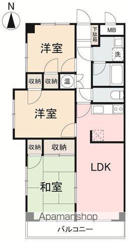 チェリータウン(3DK/4階)の間取り写真