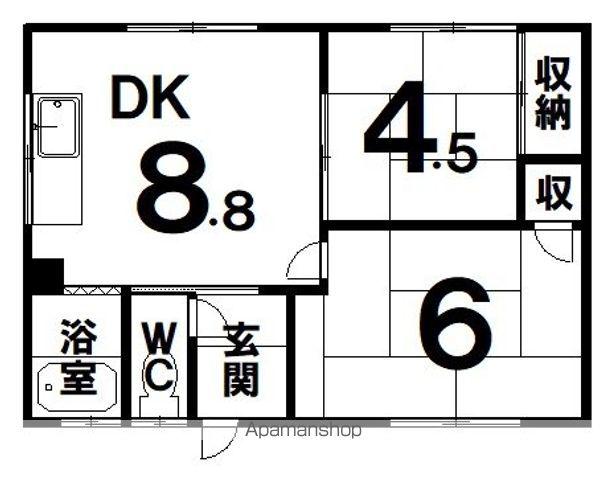 堀田マンション(2DK/2階)の間取り写真