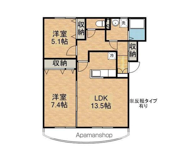 アルソ加賀野(2LDK/1階)の間取り写真