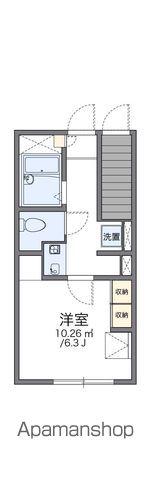 レオパレス学園町ハイツ(1K/1階)の間取り写真