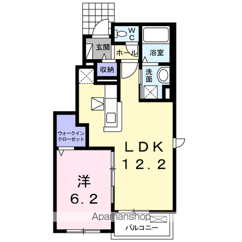 ティファニーⅡ(1LDK/1階)の間取り写真