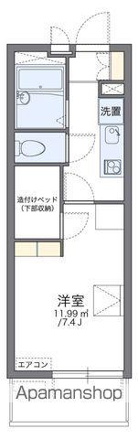 レオパレスニュートリノミラージ(1K/4階)の間取り写真