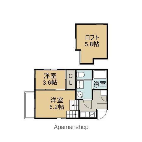 ヴィオラ大幸(2K/2階)の間取り写真