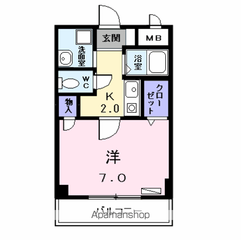 MA・MAISON友(1K/2階)の間取り写真