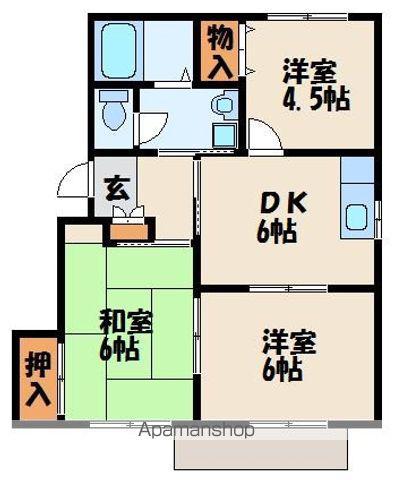 ヴィレッジSUE(3DK/1階)の間取り写真