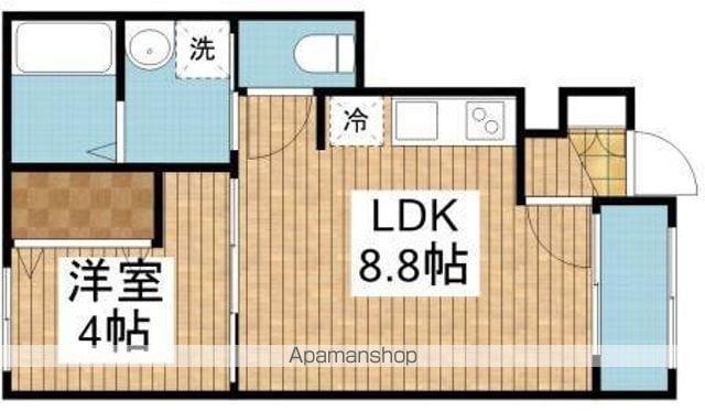 ラングド・ビオレ(1LDK/1階)の間取り写真