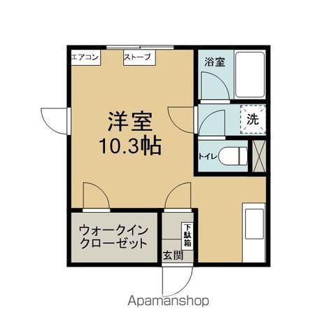 フレンドリー卸町2号館(ワンルーム/1階)の間取り写真