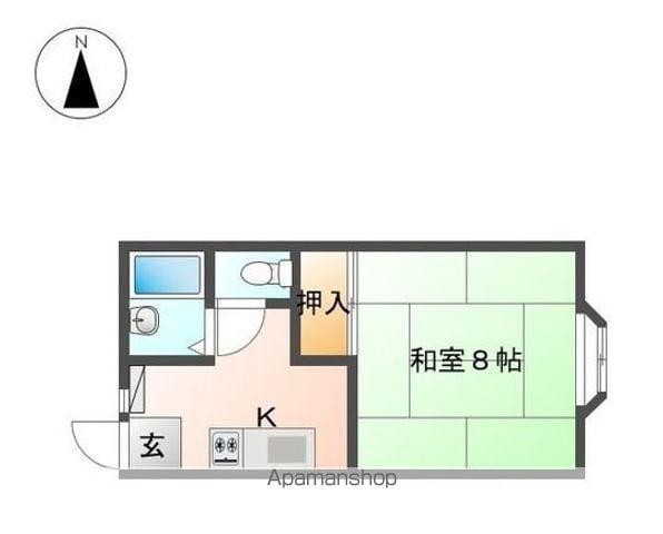 ドリームパレス由良(1K/1階)の間取り写真