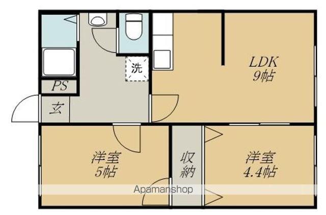 コーポ東海林(2LDK/1階)の間取り写真