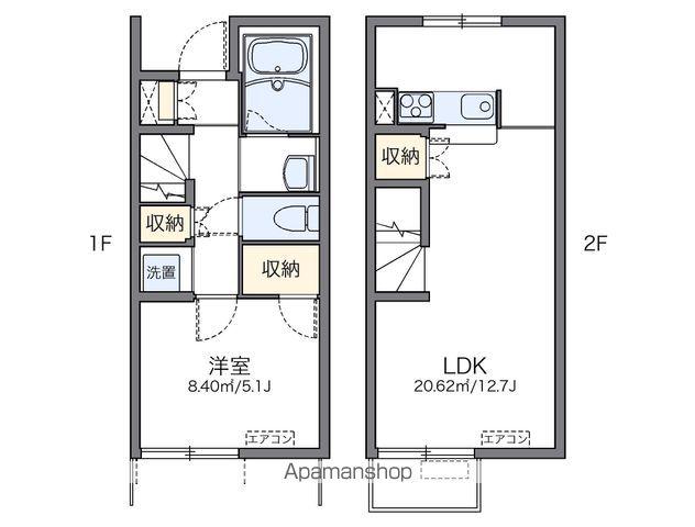 レオネクストふじみ(1LDK/1階)の間取り写真