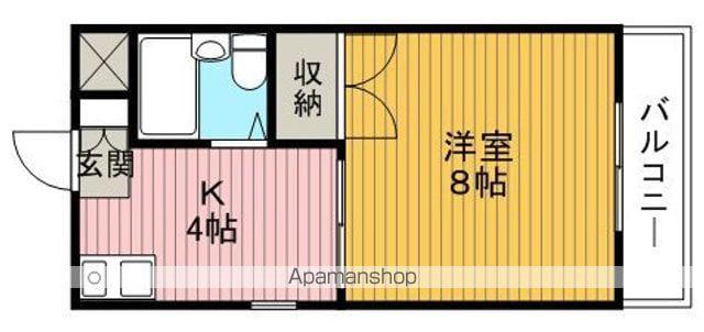エリータ半町(1K/4階)の間取り写真