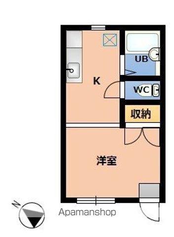 シティセブン(1K/1階)の間取り写真