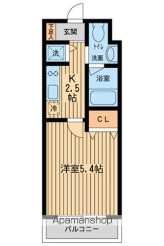 S-FORT西船橋(1K/2階)の間取り写真