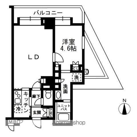 レジディア中落合A棟(1LDK/5階)の間取り写真