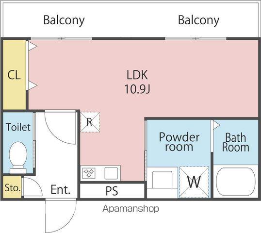 ニューDKハイツ(1K/4階)の間取り写真