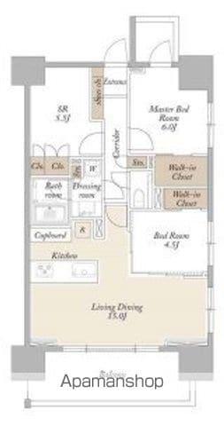 LIGHT TERRACE 新宿御苑(2SLDK/3階)の間取り写真