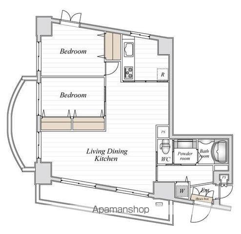 コロネード春日(2LDK/9階)の間取り写真