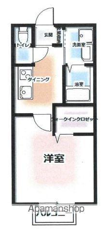 NEFUELT(1K/2階)の間取り写真