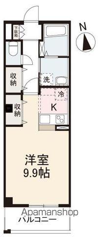 FORTE高松(ワンルーム/2階)の間取り写真